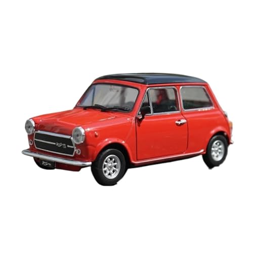 1 24 Für BMW MINI Cooper 1300 Legierung Auto Modell Druckguss Sammeln Auto Spielzeug Geschenk Ornamente Druckgussmodelle Motorfahrzeuge(Rot) von DUEVEL