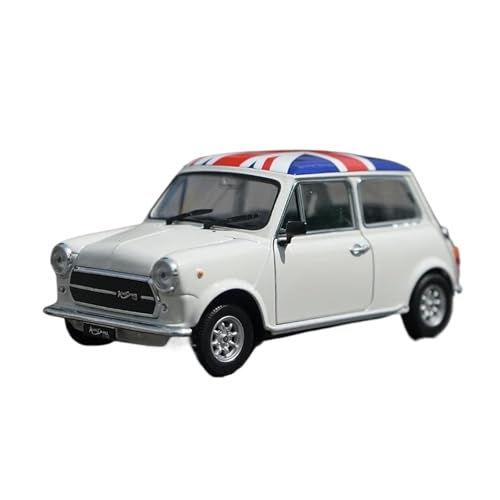 1 24 Für BMW MINI Cooper 1300 Legierung Auto Modell Druckguss Sammeln Auto Spielzeug Geschenk Ornamente Druckgussmodelle Motorfahrzeuge(White) von DUEVEL