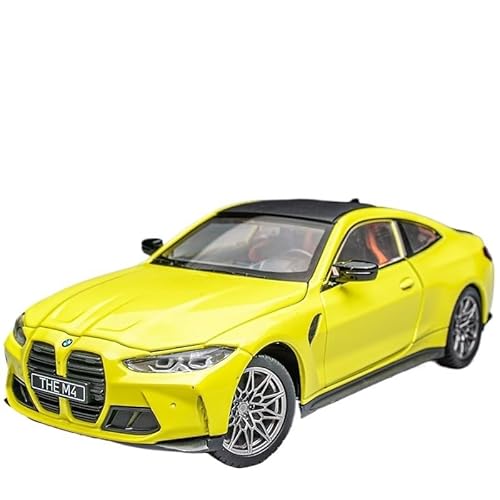 1 24 Für BMW New M4 G82 Aus Druckgussmetall Legierungsmodell, Sportwagen Spielzeugauto Premium-Replik Sammler-Spielzeugauto Druckgussmodelle Motorfahrzeuge(Blau) von DUEVEL