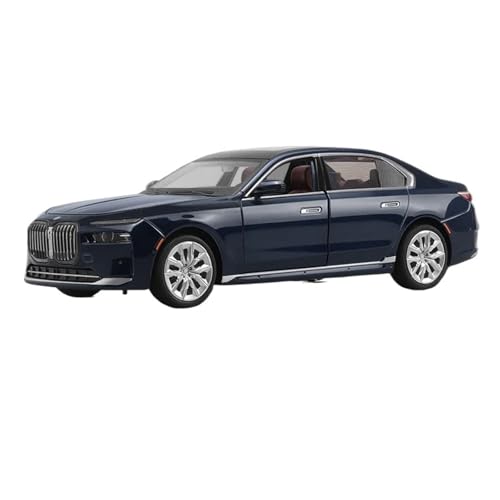 1 24 Für BMW The I7 G70 M70L Kollektion Luxuslimousine Legierung Mini Auto Druckguss Metall Maßstab Auto Modell Sound & Licht Spielzeug Druckgussmodelle Motorfahrzeuge(Blau) von DUEVEL
