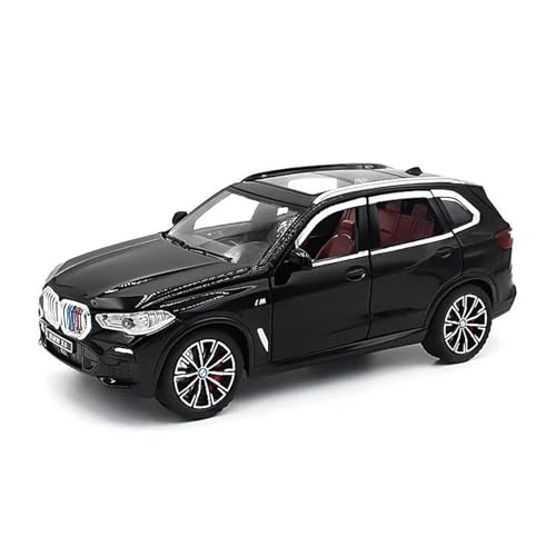 1 24 Für BMW X5 Legierung Modell Auto SUV Sammeln Spielzeug Auto Miniatur Legierung Diecast Modell Sound Licht Dekorationen Druckgussmodelle Motorfahrzeuge(Schwarz) von DUEVEL