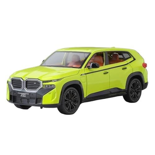 1 24 Für BMW XM SUV Legierung Auto Diecast Spielzeug Fahrzeuge Auto Modell Sound Und Licht Ziehen Auto Spielzeug Sammlerstücke Druckgussmodelle Motorfahrzeuge(Grün) von DUEVEL
