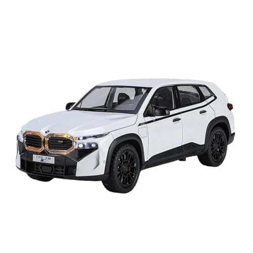 1 24 Für BMW XM SUV Legierung Auto Druckguss Spielzeug Fahrzeuge Auto Modell Auto Enthusiasten Dekorationen Geschenke Druckgussmodelle Motorfahrzeuge(White) von DUEVEL