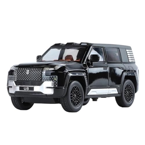1 24 Für BYD Look UPAT U8 Legierung Druckguss Spielzeug Auto Modell Sammlerstücke Auto Enthusiasten Geburtstag Geschenk Druckgussmodelle Motorfahrzeuge(Schwarz) von DUEVEL
