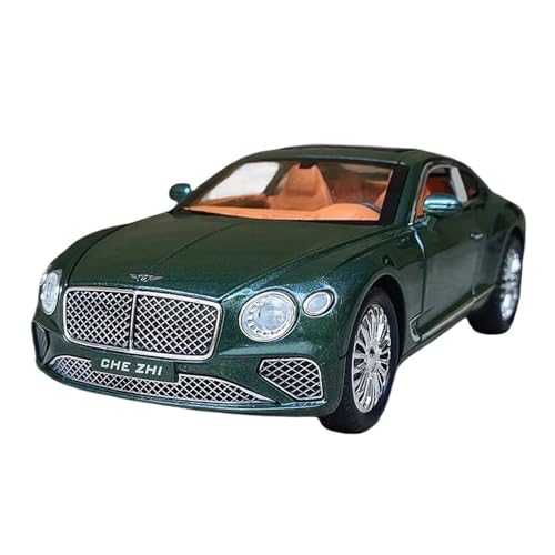 1 24 Für Bentley Continental GT Legierung Modell Auto Spielzeug Diecast Metall Casting Sound Und Licht Auto Spielzeug Fahrzeug Druckgussmodelle Motorfahrzeuge(Grün) von DUEVEL