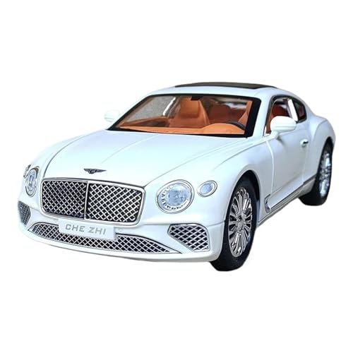 1 24 Für Bentley Continental GT Legierung Modell Auto Spielzeug Diecast Metall Casting Sound Und Licht Auto Spielzeug Fahrzeug Druckgussmodelle Motorfahrzeuge(White) von DUEVEL