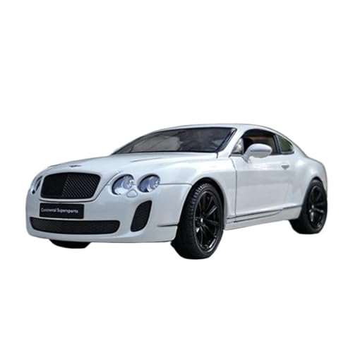 1 24 Für Bentley Continental Supersports Legierung Auto Modell Diecast Metall Spielzeug Fahrzeuge Auto Modell Erwachsene Druckgussmodelle Motorfahrzeuge(White) von DUEVEL