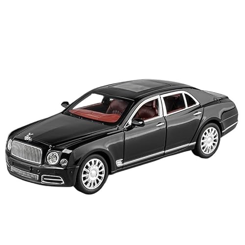 1 24 Für Bentley Mulsanne Alloy Continental Gt-Automodell Aus Druckgussmetall, Spielzeug-Sportwagen-Modellsammlung Druckgussmodelle Motorfahrzeuge(Schwarz) von DUEVEL