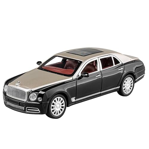 1 24 Für Bentley Mulsanne Alloy Continental Gt-Automodell Aus Druckgussmetall, Spielzeug-Sportwagen-Modellsammlung Druckgussmodelle Motorfahrzeuge(Yellow) von DUEVEL
