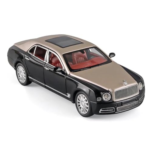 1 24 Für Bentley Mulsanne GT AlloyCar Toy Diecast Metal Sound Und Light Vehicle Simulation Collection Druckgussmodelle Motorfahrzeuge(Beige) von DUEVEL
