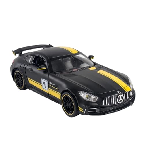 1 24 Für Benz AMG GTR Sportlegierungsautomodell Metalldruckguss-Spielzeugauto Soundlicht Begrenzte Sammlung Von Ornamenten Druckgussmodelle Motorfahrzeuge(Schwarz) von DUEVEL