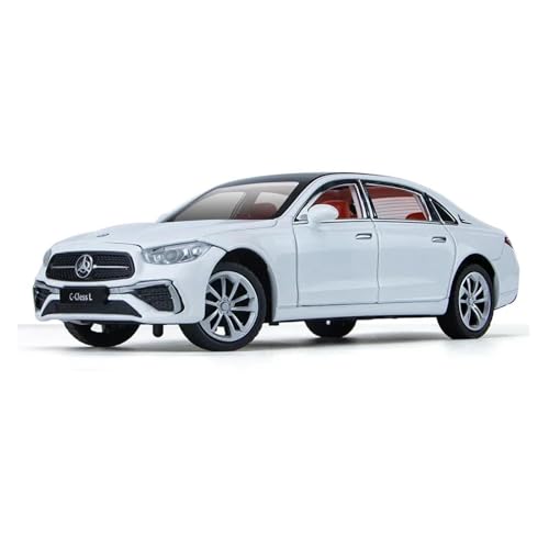 1 24 Für Benz C260 C-Klasse Legierung Auto Diecast Spielzeug Fahrzeuge Auto Modell Sound Und Licht Zurückziehen Auto Spielzeug Druckgussmodelle Motorfahrzeuge(White) von DUEVEL