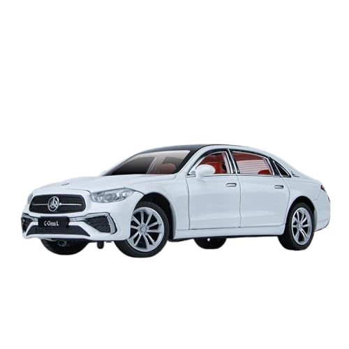 1 24 Für Benz C260L Diecast Metall Legierung Modell Auto Sound Licht Zurückziehen Sammlungen Spielzeug Geschenke Wohnkultur Druckgussmodelle Motorfahrzeuge(White) von DUEVEL