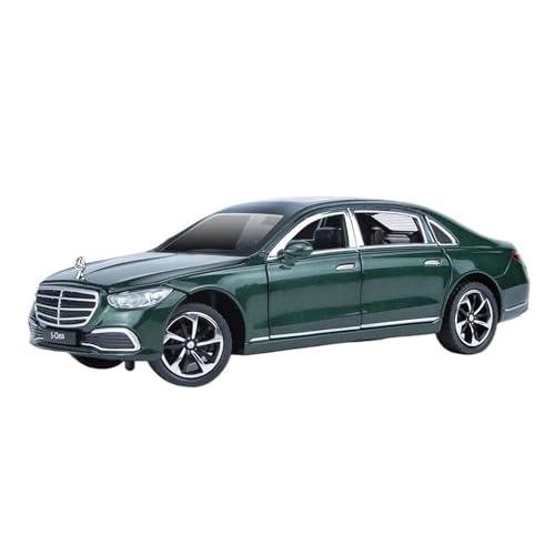 1 24 Für Benz S400 S-Klasse Legierung Auto Diecast Spielzeug Fahrzeuge Auto Modell Sound Und Licht Zurückziehen Auto Spielzeug Druckgussmodelle Motorfahrzeuge(Grün) von DUEVEL