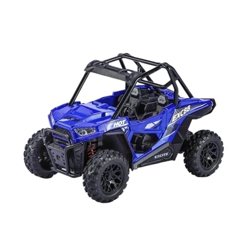 1 24 Für Bombardier ATV All Terrain Vehicle Legierung Modell Auto Spielzeug Druckguss Metall Casting Sound Und Licht Auto Spielzeug Druckgussmodelle Motorfahrzeuge(Blau) von DUEVEL