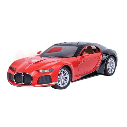 1 24 Für Bugatti Atlantic Spielzeug Automodell Luxus-Sportwagen Legierung Druckguss Simulation Sound Licht Fahrzeug Jungen Druckgussmodelle Motorfahrzeuge(Rot) von DUEVEL