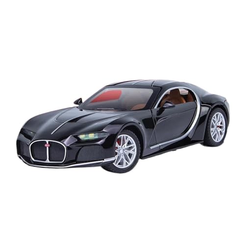 1 24 Für Bugatti Atlantic Spielzeug Automodell Luxus-Sportwagen Legierung Druckguss Simulation Sound Licht Fahrzeug Jungen Druckgussmodelle Motorfahrzeuge(Schwarz) von DUEVEL