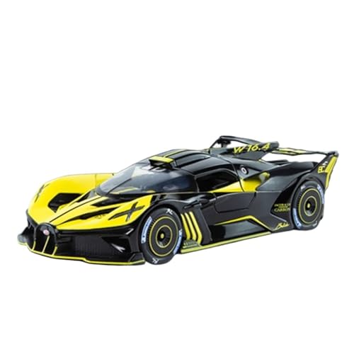 1 24 Für Bugatti Bolide Legierung Miniatur Maßstab Auto Modell Druckguss Fahrzeug Metall Konzept Auto Modell Druckgussmodelle Motorfahrzeuge(Yellow) von DUEVEL