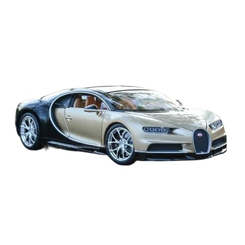 1 24 Für Bugatti Veyron Chiron Supercar Legierung Auto Modell Druckguss Spielzeug Fahrzeuge Sammeln Auto Spielzeug Geburtstag Druckgussmodelle Motorfahrzeuge(Gold) von DUEVEL
