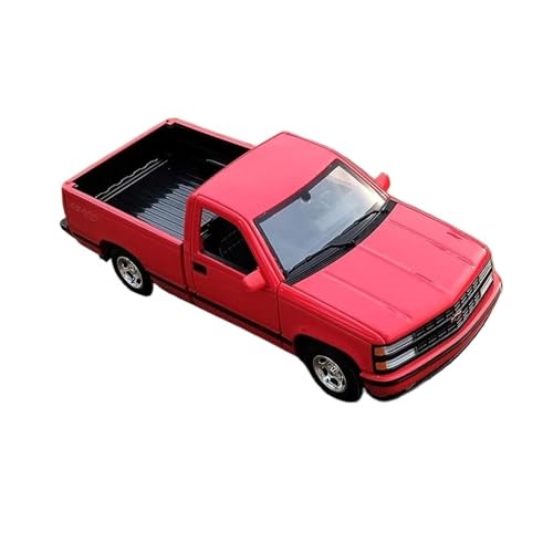 1 24 Für Chevrolet 454 SS Pickup Legierung Automodell Druckguss Metall Geländewagen Enthusiasten Spielzeug Replik Druckgussmodelle Motorfahrzeuge(Rot) von DUEVEL