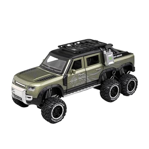 1 24 Für Defender Flying Huntsman 110 6X6 Legierung Auto Druckguss Modell Sound Und Licht Sammlung Spielzeug Druckgussmodelle Motorfahrzeuge(White) von DUEVEL