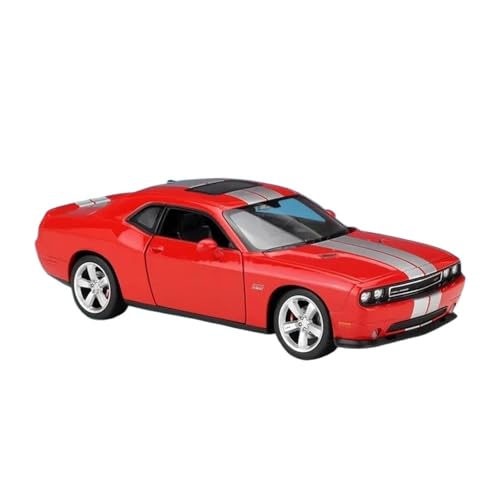 1 24 Für Dodge 2012 Challenger SRT Legierung Sport Auto Modell Diecast Metall Simulation Auto Modell Enthusiasten Geschenk Druckgussmodelle Motorfahrzeuge(Rot) von DUEVEL