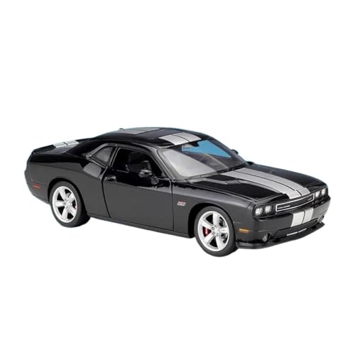 1 24 Für Dodge 2012 Challenger SRT Legierung Sport Auto Modell Diecast Metall Simulation Auto Modell Enthusiasten Geschenk Druckgussmodelle Motorfahrzeuge(Schwarz) von DUEVEL