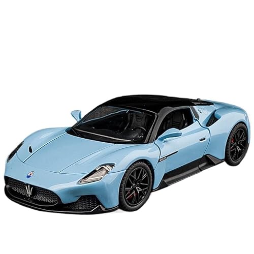 1 24 Für Druckguss Metall Maserati Mc20 Modell Legierung Auto Modell Kinder Auto Spielzeug Auto Sport Auto Ornament Junge Druckgussmodelle Motorfahrzeuge(Blau) von DUEVEL