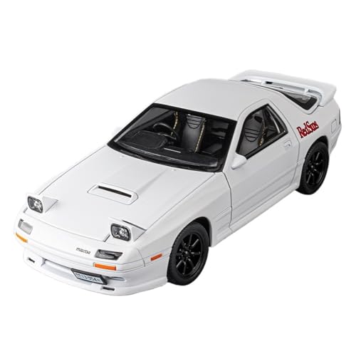 1 24 Für Druckguss Metall Mazda Rx7 Auto Modell Legierung Simulation Auto Modell JDM Sport Auto Sammlung Ornament Spielzeug Druckgussmodelle Motorfahrzeuge(White) von DUEVEL