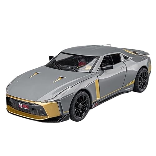 1 24 Für Druckguss-Metall Nissan GTR God of War 50 SportsToyCarModelAdultCollectible Druckgussmodelle Motorfahrzeuge(Gray) von DUEVEL