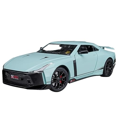 1 24 Für Druckguss-Metall Nissan GTR God of War 50 SportsToyCarModelAdultCollectible Druckgussmodelle Motorfahrzeuge(Grün) von DUEVEL