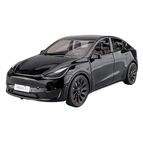 1 24 Für Druckguss-Metall-Tesla-Modellautomodell Legierung onsauto Modellauto Spielzeug Ornament Erwachsenenkollektion Druckgussmodelle Motorfahrzeuge(Schwarz) von DUEVEL