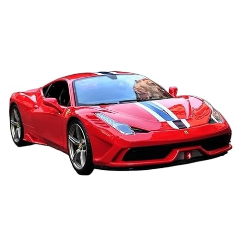 1 24 Für Ferrari 488 Pista Legierung Sportwagen Modell Druckguss Metall Rennwagen Modell Simulation Sammlung Spielzeug Druckgussmodelle Motorfahrzeuge(Rot) von DUEVEL