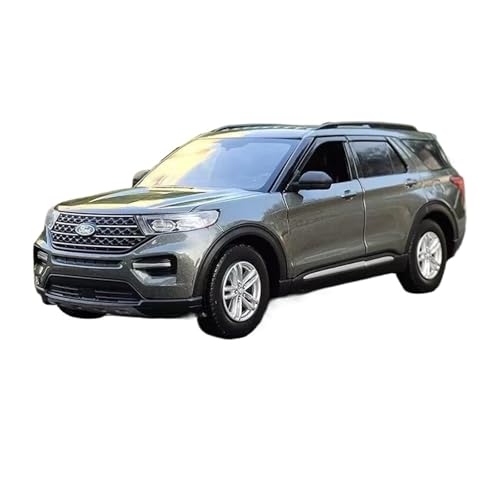 1 24 Für Ford Explorer XLT Legierung Skala Modell Auto Diecast Metall Off Road Fahrzeug Sammlung Miniatur Auto Geschenk Druckgussmodelle Motorfahrzeuge(Gray) von DUEVEL