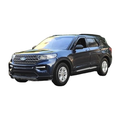 1 24 Für Ford Explorer XLT SUV Legierung Auto Modell Diecast Metall Off-Road Auto Modell Dekoration Display Ornamente Druckgussmodelle Motorfahrzeuge(Blau) von DUEVEL