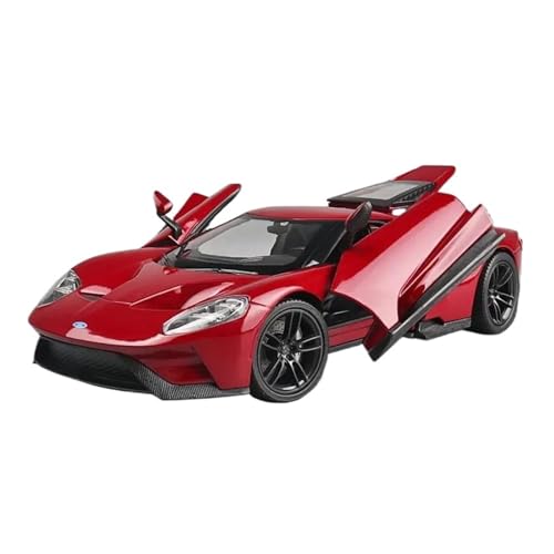 1 24 Für Ford GT 2017 Legierung Auto Druckguss Fahrzeuge Auto Modell Miniatur Maßstab Modell Auto Begrenzte Sammlungen Druckgussmodelle Motorfahrzeuge(Rot) von DUEVEL