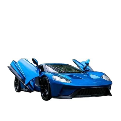1 24 Für Ford GT 2017 Modell Auto Simulation Legierung Metall Spielzeug Auto Geschenk Sammlung Modell Spielzeug Druckgussmodelle Motorfahrzeuge(Blau) von DUEVEL