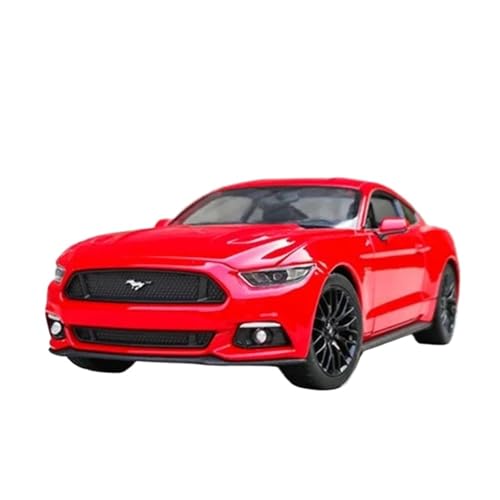 1 24 Für Ford Mustang GT Legierung Sport Auto Modell Diecast Metall Spielzeug Auto Modell Simulation Sammlung Spielzeug Geschenk Druckgussmodelle Motorfahrzeuge(Rot) von DUEVEL