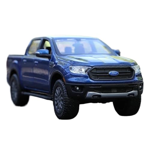 1 24 Für Ford Ranger 2019 Legierung Pickup Auto Modell Diecast Metall Geländewagen Modell Sammlung Geschenke Druckgussmodelle Motorfahrzeuge(Blau) von DUEVEL