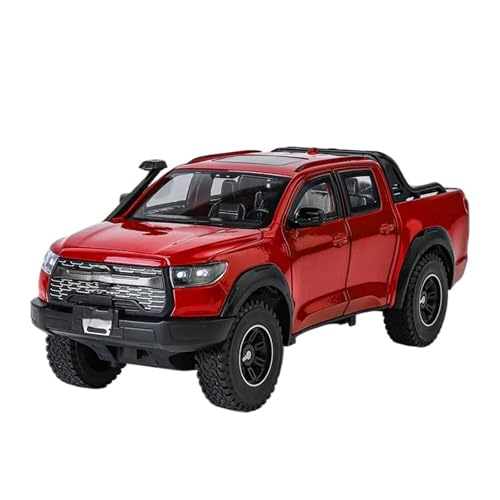 1 24 Für Great Wall Motor GWM Kanone POER Off Road SUV Legierung Druckguss Auto Modell Sound & Licht Sammlung Druckgussmodelle Motorfahrzeuge(Schwarz) von DUEVEL