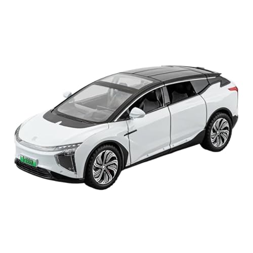 1 24 Für HiPhi X SUV Alloy New Energy Automodell Druckguss Metall Elektrofahrzeuge Automodell Sound Und Licht Druckgussmodelle Motorfahrzeuge(White) von DUEVEL
