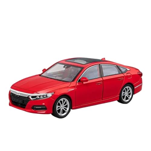 1 24 Für Honda Accord Legierung Auto Modell Sammlung Druckguss & Spielzeug Fahrzeuge Metall Auto Modell Hohe Simulation Sound Und Licht Druckgussmodelle Motorfahrzeuge(Rot) von DUEVEL