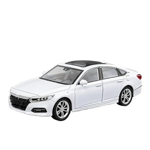 1 24 Für Honda Accord Legierung Auto Modell Sammlung Druckguss & Spielzeug Fahrzeuge Metall Auto Modell Hohe Simulation Sound Und Licht Druckgussmodelle Motorfahrzeuge(White) von DUEVEL