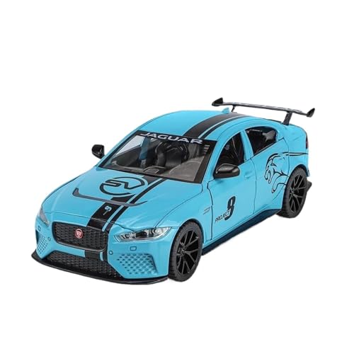 1 24 Für Jaguar XE SV Projekt 8 Legierung Modell Auto Spielzeug Diecast Metall Casting Sound Und Licht Auto Spielzeug Fahrzeug Druckgussmodelle Motorfahrzeuge(Blau) von DUEVEL