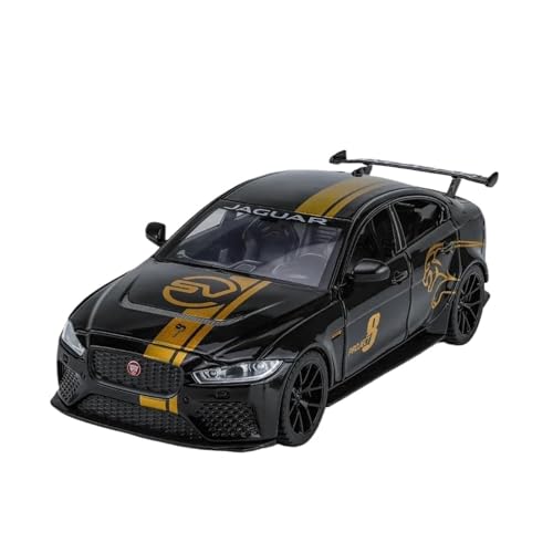1 24 Für Jaguar XE SV Projekt 8 Legierung Modell Auto Spielzeug Diecast Metall Casting Sound Und Licht Auto Spielzeug Fahrzeug Druckgussmodelle Motorfahrzeuge(Schwarz) von DUEVEL