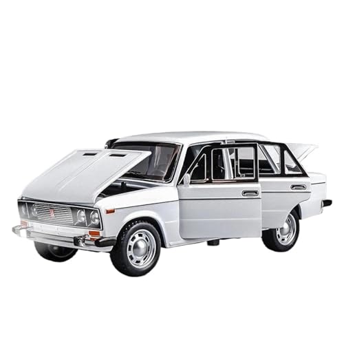 1 24 Für Lada NIVA Oldtimer Legierung Automodell Druckguss Metall Fahrzeuge Enthusiasten Modell Simulation Sammlung Geschenk Druckgussmodelle Motorfahrzeuge(White) von DUEVEL