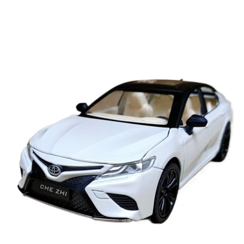1 24 Für Legierung Toyota Camry Auto Spielzeug Sound Und Licht Zurück Zu Simulation Sport Auto Serie Sammlung Ornamente Druckgussmodelle Motorfahrzeuge(White) von DUEVEL