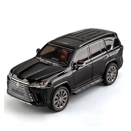 1 24 Für Lexus LX600 SUV Legierung Automodell Sound Und Licht Pull Back Auto-Enthusiasten Sammlerstücke Geburtstagsgeschenk Druckgussmodelle Motorfahrzeuge(Schwarz) von DUEVEL