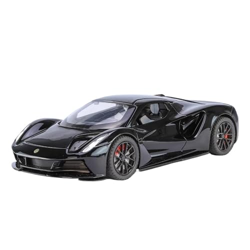 1 24 Für Lotus Evija Legierung Modellautos Spielzeug Sportwagen Licht Und Sound Fahrzeug Display Ornamente Sammlerstücke Druckgussmodelle Motorfahrzeuge(Schwarz) von DUEVEL