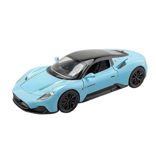 1 24 Für Maserati MC20 Sport Legierung Autos Spielzeug Druckguss Fahrzeuge Metall Modell Auto Dekoration Simulation Auto Spielzeug Druckgussmodelle Motorfahrzeuge(Blau) von DUEVEL
